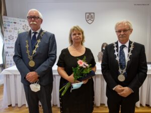 RNDr. Alena Gábelová, CSc. počas odovzdávania Cien SAV