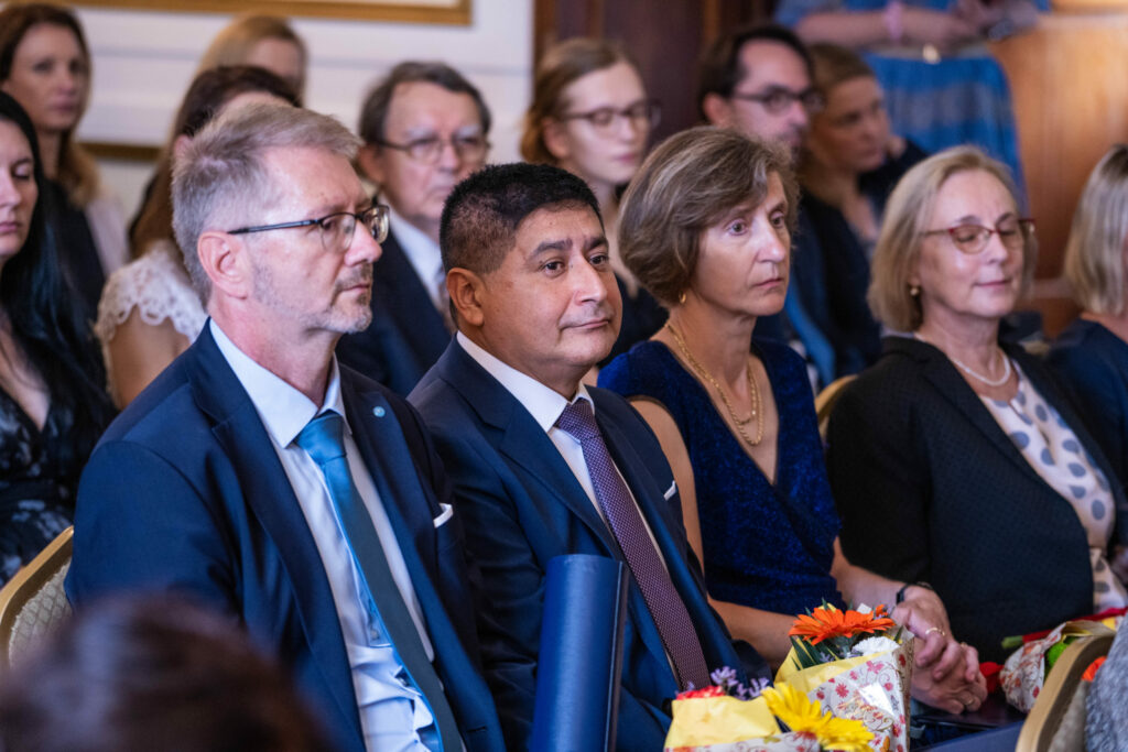 Pohľad na tím Dr. Škultétyho v hľadisku pri odovzdávaní Cien SAV.