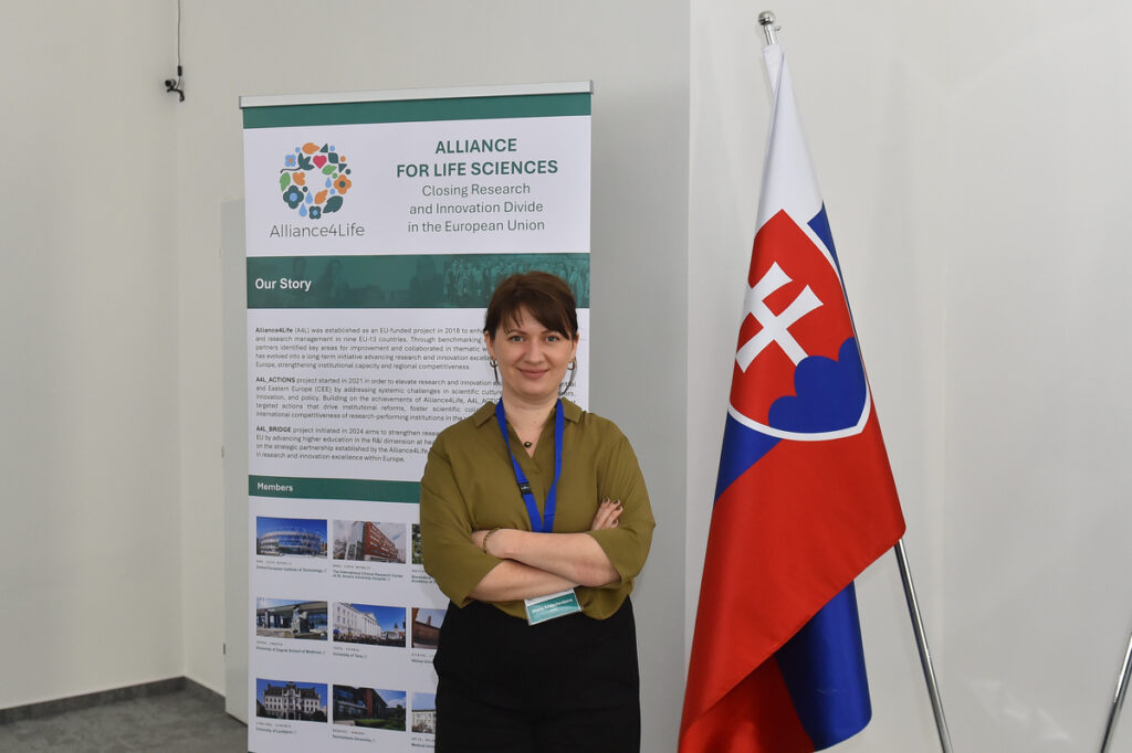 Maria Ananchenkova, a Senior International Relations Officer at European Molecular Biology Laboratory this month outlined possibilities for scientists in life sciences at the Alliance4Life meeting at BMC SAS in Bratislava.