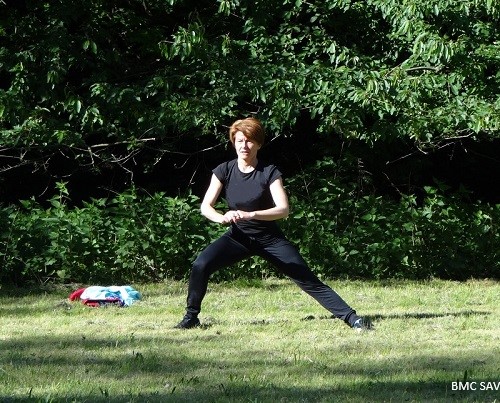 Mgr. Lucia Slobodová, PhD. počas tréningu