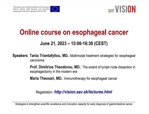Plagát k podujatiu projektu VISION. Info...