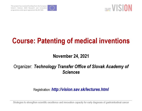 Plagát k podujatiu projektu VISION. Info...