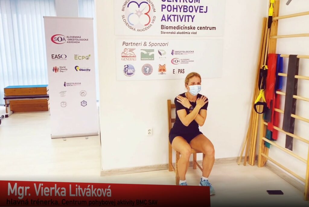 Mgr. Viera Litváková počas tréningu v Centre pohybovej aktivity