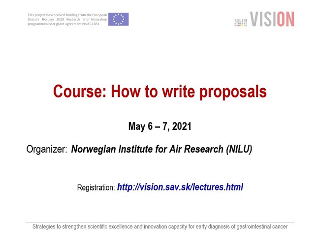 Plagát k podujatiu projektu VISION. Info...