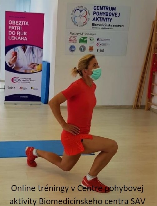 Mgr. Viera Litváková počas cvičenia v Centre pohybovej aktivity