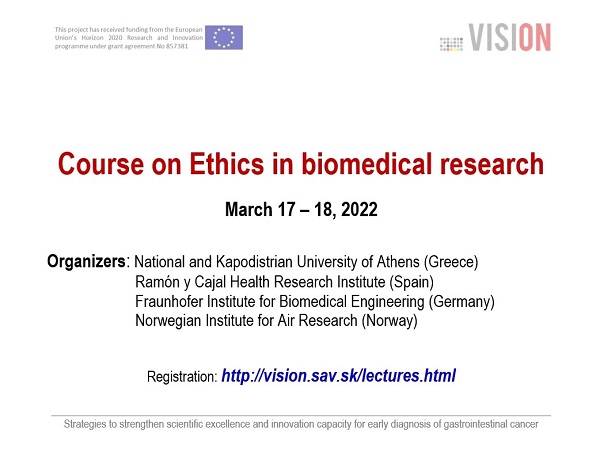 Plagát k podujatiu projektu VISION. Info...