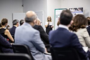 profesorka Silvia Pastoreková počas podujatia Inovačný deň so zahraničnými veľvyslancami